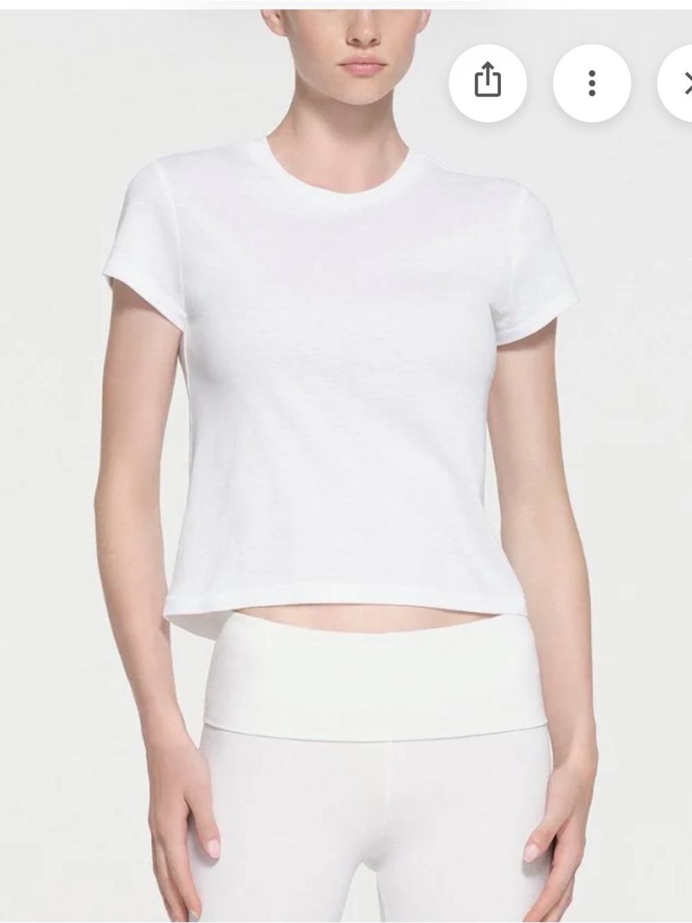 Skims White Short-Sleeve Top